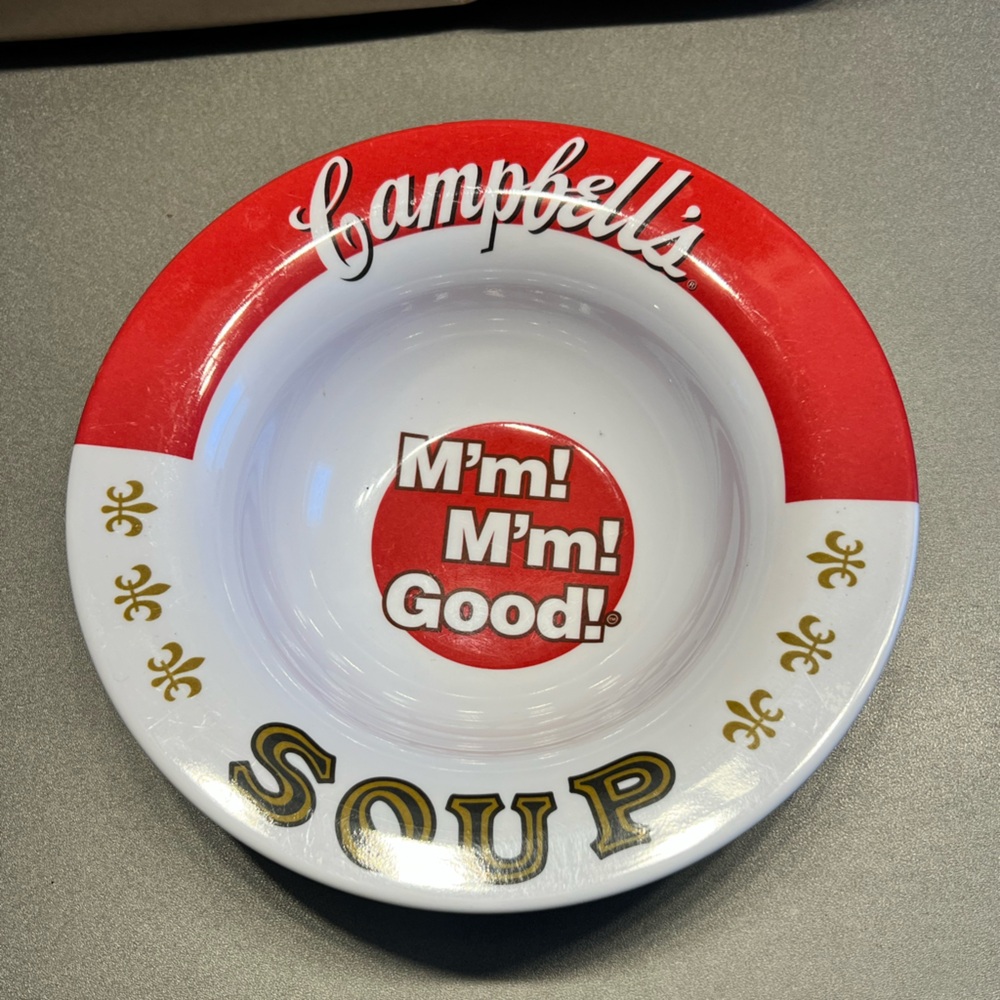 Campbell's Red and White Plastic Soup Bowl by Trudeau
